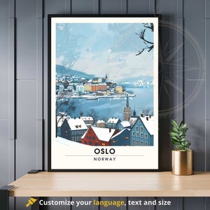 Cartel de Oslo - impresión de viaje Oslo, Noruega - Impresión de Noruega