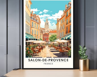 Póster Salón de Provence | Imprenta Salon-de-Provence | cartel de viaje Salon-de-Provence, Francia | cartel de Provenza