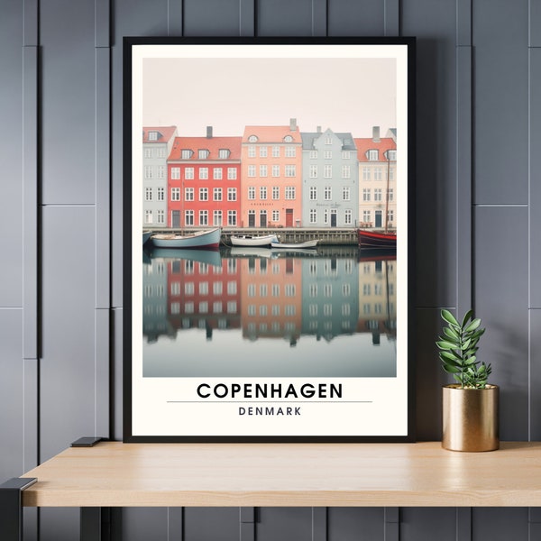 Impression Copenhague | Affiche de Voyage Copenhague | Impression de Voyage Copenhague , Danemark |  Affiche Copenhague