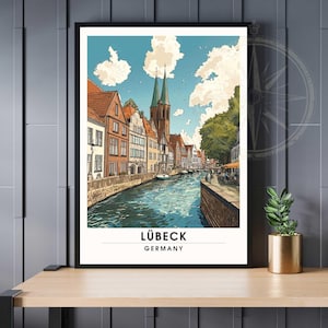 Lübeck Travel Poster | Lübeck, Germany Print