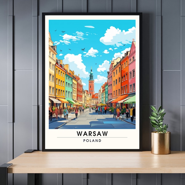 Impression Varsovie | Poster de voyage Varsovie, Pologne