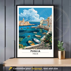 Puglia Poster - Travel poster Puglia, Italy - Apulia