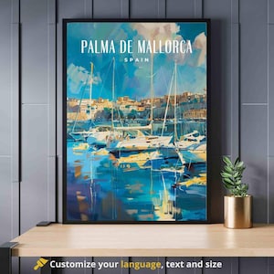 Palma de Mallorca-poster | Palma de Mallorca print, Spanje - Mallorca poster - Strand van Palma de Mallorca