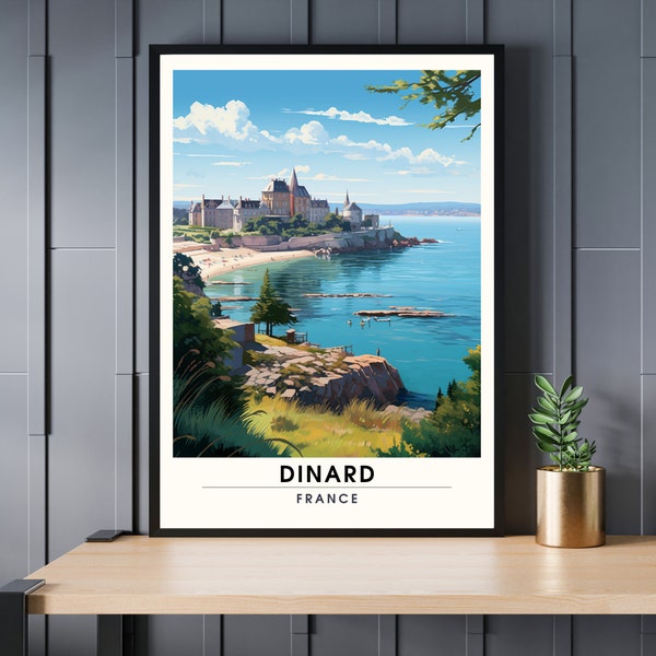 Impression Dinard | Affiche de Voyage Dinard | Impression de Voyage Dinard, France | affiche Bretagne