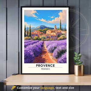 Provence Print - Travel to Provence, France: Escape to the charming region of Provence