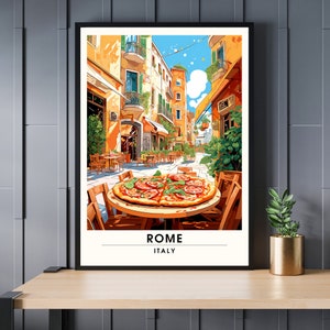Manifesto Roma | Stampa di viaggio a Roma | Stampa Roma | Poster Italia | Manifesto del ristorante