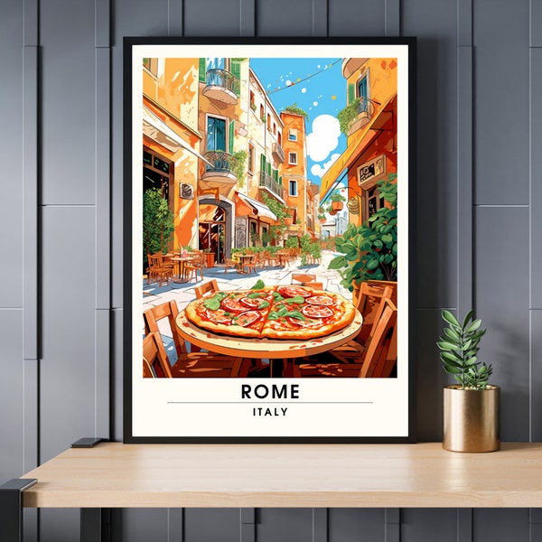 Affiche Rome | impression de voyage Rome  | Impression Rome | Affiche Italie | Affiche Restaurent