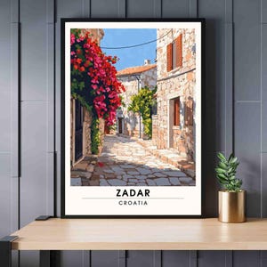 Zadar Poster | Zadar travel Print, Croatia
