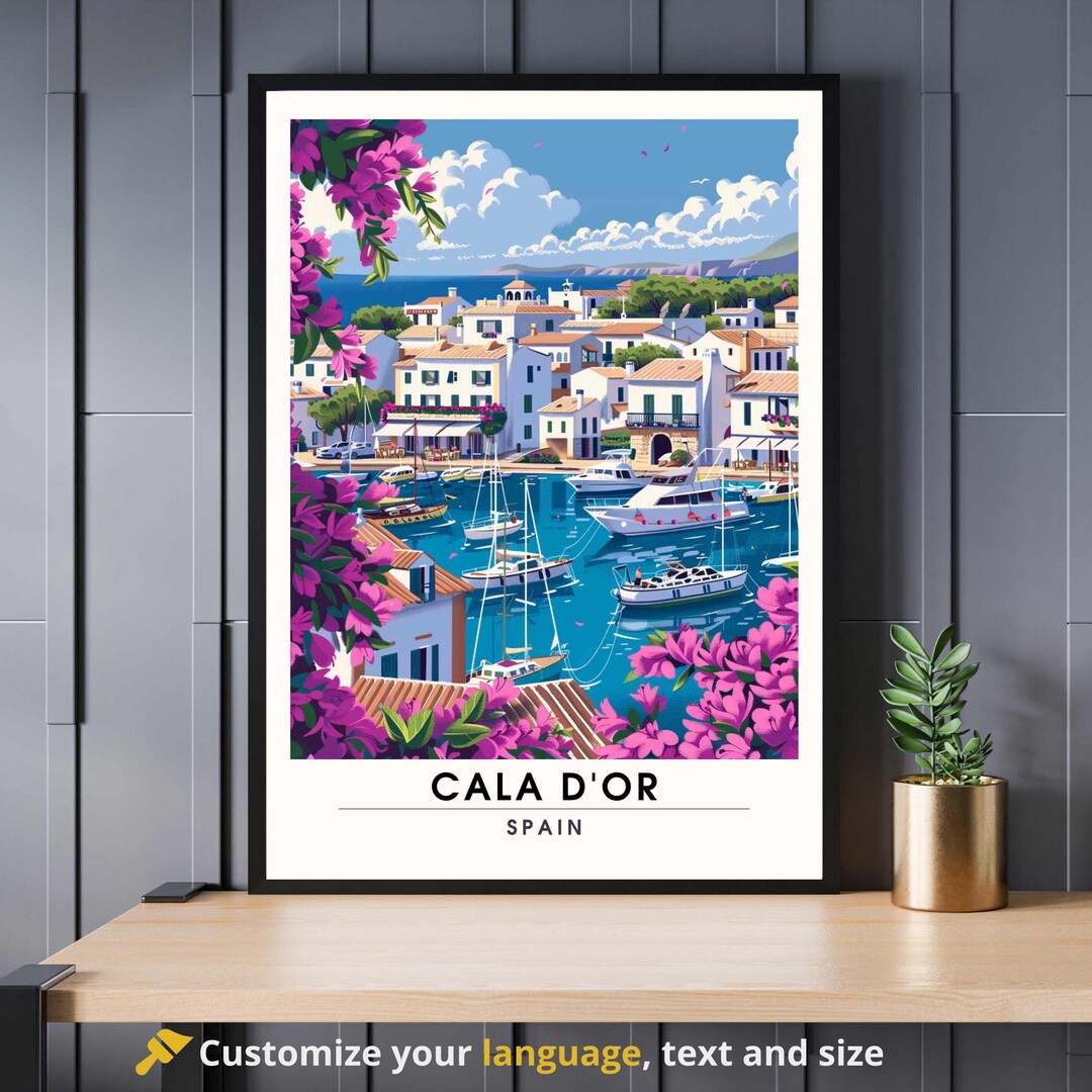 Poster Cala D'or, Spain | Poster Cala D'or, Majorca | Majorca Poster - Etsy