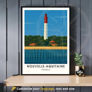 Neues Aquitaine-Poster | Cap Ferret | Frankreich Reiseplakat