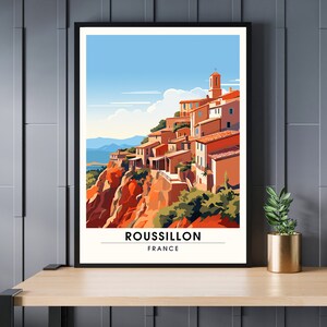 Cartel del Rosellón | Impresión del Rosellón | cartel de viaje Rosellón, Francia | cartel de Provenza