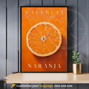 Valencia Orange poster - Valencia reisprint - Valencia Orange poster, Spanje - Fruitposter