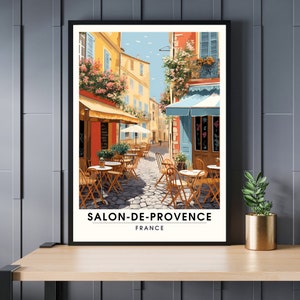 Póster Salón de Provence | Imprenta Salon-de-Provence | cartel de viaje Salon-de-Provence, Francia | cartel de Provenza
