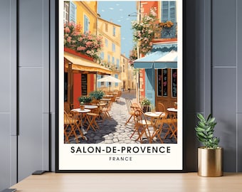 Póster Salón de Provence | Imprenta Salon-de-Provence | cartel de viaje Salon-de-Provence, Francia | cartel de Provenza
