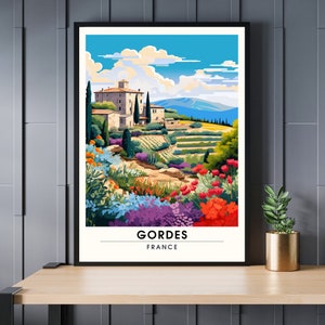 Póster Gordes | Impresión de Gordes | cartel de viaje Gordes, Francia