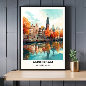 Stampa di Amsterdam | Poster di viaggio ad Amsterdam | Un autunno ad Amsterdam