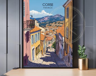 Corsica Poster | Corsica Poster | France Travel Poster