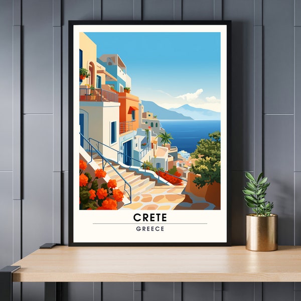 Kreta-Druck | Kreta Reisedruck | Griechenland-Reiseplakat