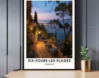 Poster Six-Fours-les-Plages, France - Print Six-Fours-les-Plages, French Riviera