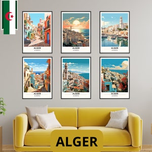 Algiers Poster Set | Algiers Travel Poster | Algeria poster set