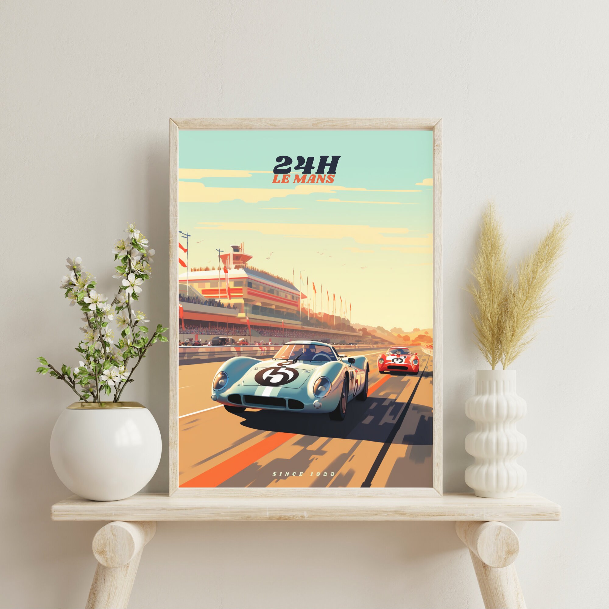 24H Le Mans Poster Vintage Car Print Vintage Poster - Etsy