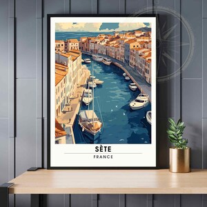 Cartel de viaje de Sète | Imprenta Sète, Francia