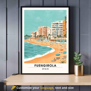 Plakat Fuengiroli | Drukuj Fuengirola, Hiszpania - Plaża