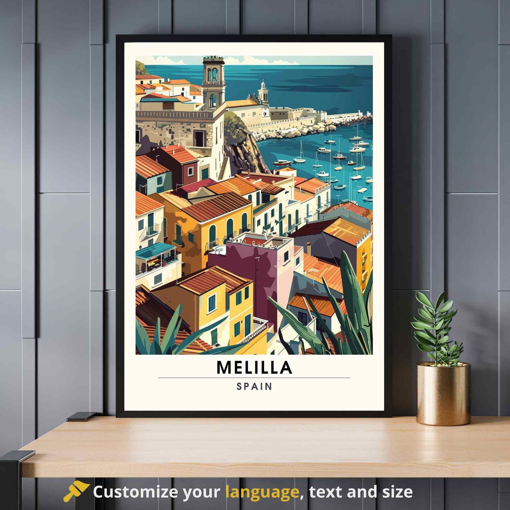 Poster Melilla, Spain | Melilla Travel Poster | Melilla Seen