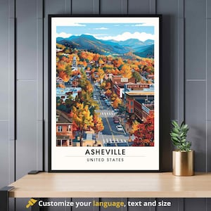 Asheville, North Carolina Poster | Asheville Reisedruck