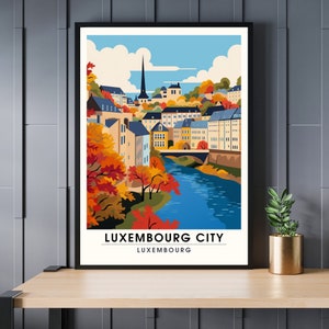 Printing Luxembourg | Poster Luxembourg city | art style
