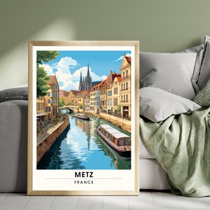 Plakat Metza | druk podróżniczy Metz, Francja