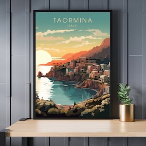 Taormina print, Sicily | travel print Taormina | travel print Sicily