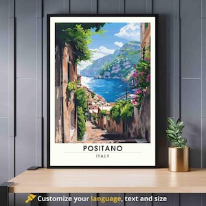 Positano Poster | Positano, Italy Travel Print