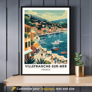 Cartel de Villefranche-sur-Mer - Impresión de Villefranche-sur-Mer - El puerto