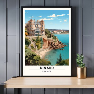 Drucken von Dinard | Dinard Reiseposter | Dinard, Frankreich Reisedruck | Bretagne-Plakat