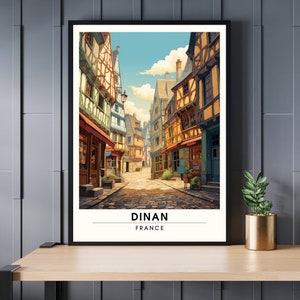 Estampa Dinan | Poster de viagens de Dinan | Dinan, viagem de France <br>de <br> Entrega Rápida? Pôster da Bretanha