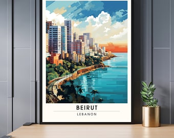 Beirut print | Beirut,  Lebanon Travel Poster | Beirut Travel Poster | Beirut Poster