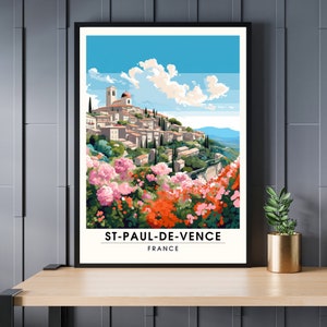 Imprenta Saint-Paul-de-Vence, Francia | Impresión de viaje Saint-Paul-de-Vence