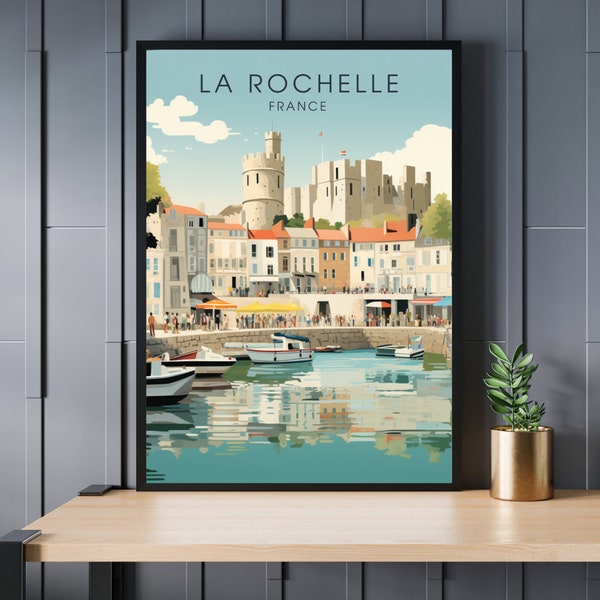 La Rochelle poster, La Rochelle travel print, La Rochelle travel poster