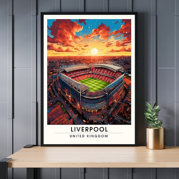 Affiche Liverpool | impression de voyage Liverpool  | Impression Liverpool  | Anfield