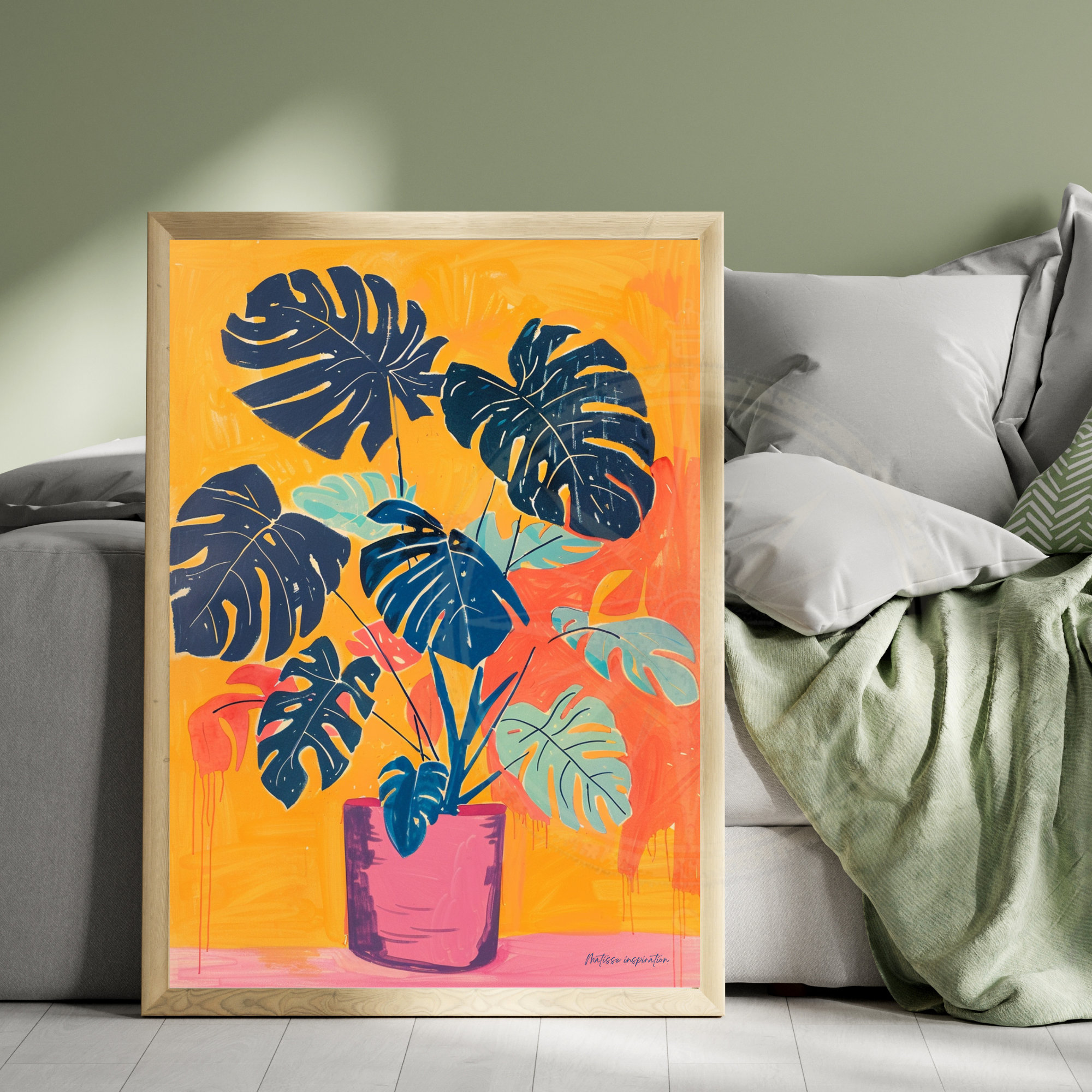 Henri Matisse Inspired Print - Monstera - Etsy