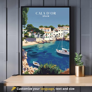 Poster Cala D'Or, Spanje | Poster Cala D'Or, Mallorca | Spanje reisafdruk