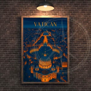 Vatican Poster | Vatican Travel Poster | St. Peter&#39;s Basilica