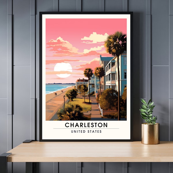 Impression Charleston | Impression de voyage Charleston | Poster Caroline du Sud