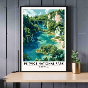 Plitvice Lakes National Park poster | Print Plitvice Lakes National Park, Croatia