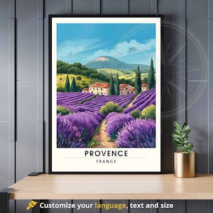 Provence Print - Travel to Provence, France  :  rolling lavender fields