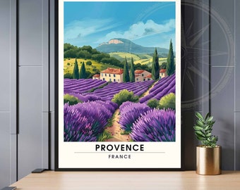 Poster Provence, France | lavender fields - Digital Download