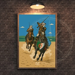 Algeria travel poster | Algeria print | Algerian culture | Fantasy