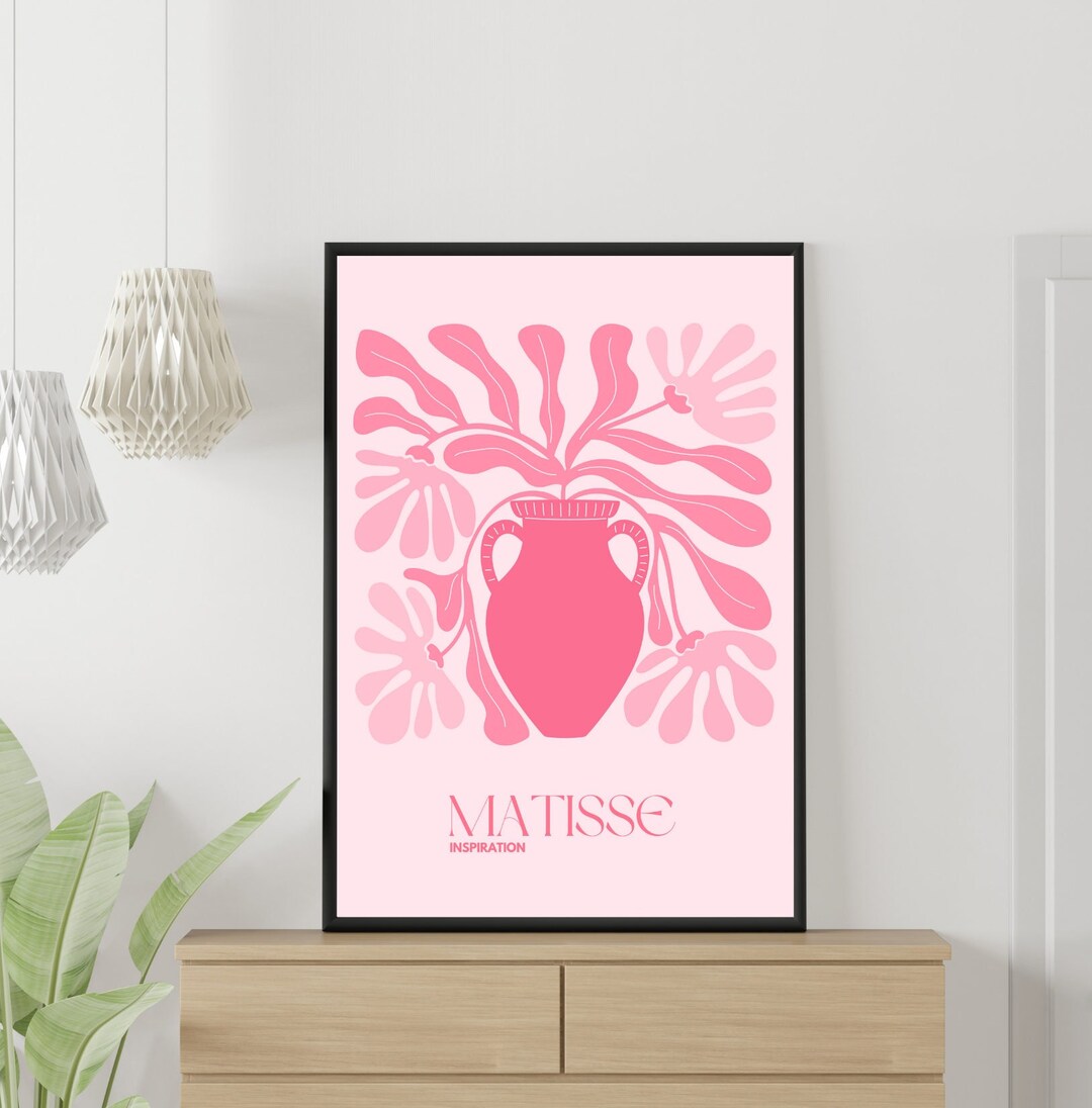 MOROBOR Matisse Wandposter-Set – 6 Kunstdrucke Auf Leinwand, Abstrakt, Rahmenlos (20,3 X 25,4 Cm, Violett)