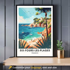 Cartel Six-Fours-les-Plages, Francia - Impresión Six-Fours-les-Plages - Cartel de verano